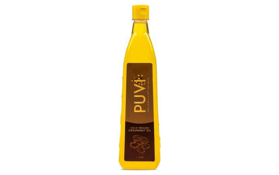 Puvi Cold Pressed Groundnut Oil    Plastic Bottle  1 litre